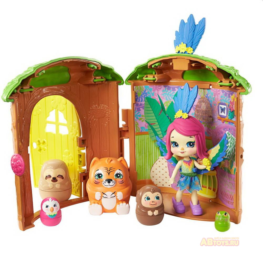 Игровой набор Mattel Enchantimals Домик-сюрприз Пикки Какаду