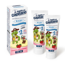 Зубная паста Pasta del Capitano Baby Strawberry +3 Клубничная 75 мл детская 2шт