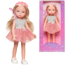 Кукла ABtoys Времена года в серо-розовом платье 33 см