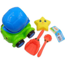 Набор игрушек для песочницы ABtoys Лучик 4 предмета (бетономешалка, формочка, совок и ложка)