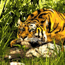 Набор для творчества LORI Картина по номерам Тигр в джунглях
