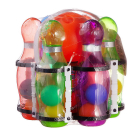 Игровой набор Junfa Боулинг с шаром и 6 прозрачными кеглями в держателе
