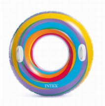 Круг надувной INTEX Swirly Whirly Tubes -Вихрь надувной 91 см голубо-сиренево-желтый