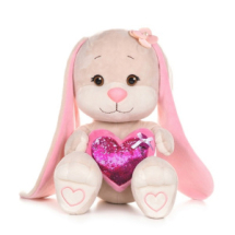 Мягкая Игрушка Jack&Lin Зайка с Розовым Сердцем 35 см