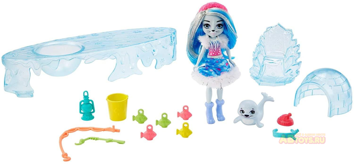 Игровой набор Mattel Enchantimals "Рыбалка на льду"