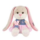 Мягкая игрушка Jack&Lin Зайка Лин в Сине-Розовом Платье 20 см в Коробке