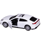 Машинка металлическая Abtoys АвтоСити 1:36 Седан купе инерционный с открывающими передними дверцами белый свет звук