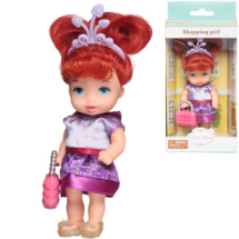 Кукла-мини Baby Ardana серия Шоппинг шатенка в фиолетовом платье с сумочкой 11 см