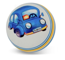 Мяч ПОЙМАЙ Синяя машина 9 синяя полоса диаметр 100мм