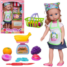 Игровой набор Junfa Ardana Baby Кукла в магазине Овощи-фрукты блондинка 37,5см