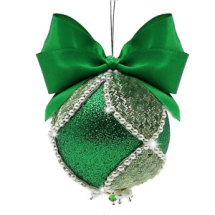 Набор для творчества Волшебная мастерская Новогодний шар из фоамирана зелено-серебрянный