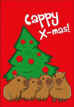 Блокнот CENTRUM Capy Christmas, формат А6, 60 листов, на гребне, целлюлозный картон