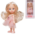 Кукла Junfa 16см Малышка-милашка в нежно-розовом платье