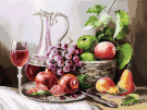 Набор для творчества Белоснежка картина по номерам на холсте Натюрморт с фруктами 30*40 см