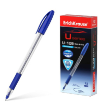 Ручка шариковая ErichKrause U-109 Classic Stick&Grip 1.0, Ultra Glide Technology, цвет чернил синий (в коробке по 12 шт.)