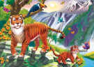 Набор для творчества Рыжий кот Мозаика гелевая Дружелюбные тигры 19х26 см