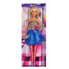 Кукла Defa Lucy Вечернее платье (короткое, золотистый верх, голубая юбка) 29 см