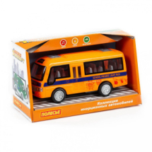 Автобус школьный инерционный (со светом и звуком) (в коробке)