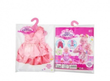 Одежда для кукол: платье, атласное, (розовый цвет), 25,5x36x1см