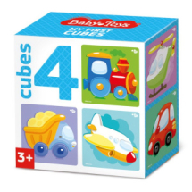 Кубики Baby Toys Транспорт 4 шт