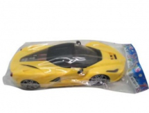 Машина гоночная (желтая), инерционная 1:16, в пакете