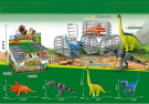 Фигурка Junfa Динозавр в клетке-переноске 4 вида, дисплей 12 шт