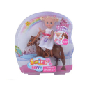 Игровой набор Кукла Defa Sairy Девочка на коричневой лошадке-пони 11 см
