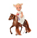 Игровой набор Кукла Defa Sairy Девочка на коричневой лошадке-пони 11 см