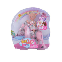 Игровой набор Кукла Defa Sairy Девочка на розой лошадке-пони 11 см
